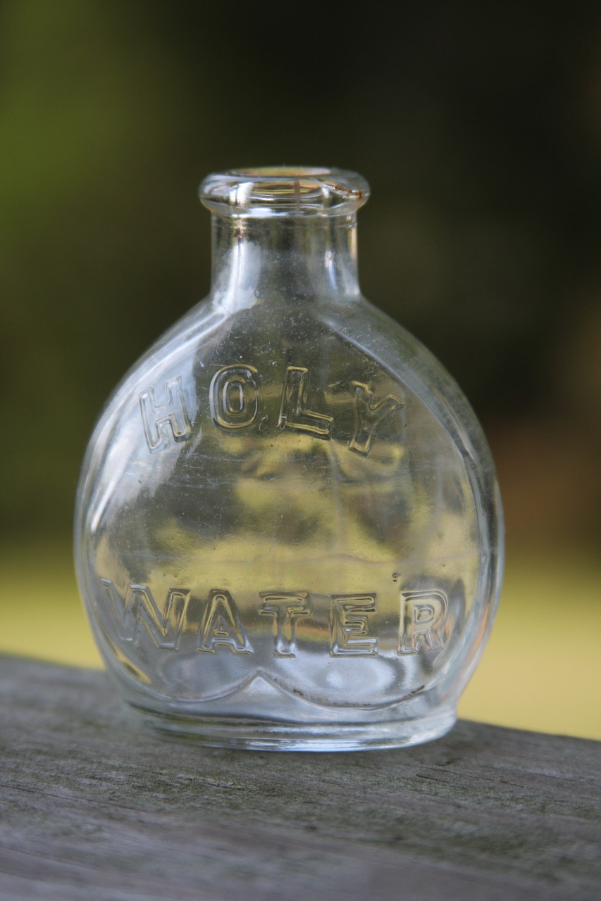 Krikščionių Jar, Šventas Vanduo, Religinis, Vintage, Katalikų, Šventas, Vanduo, Tikėjimas, Evangelija, Jar