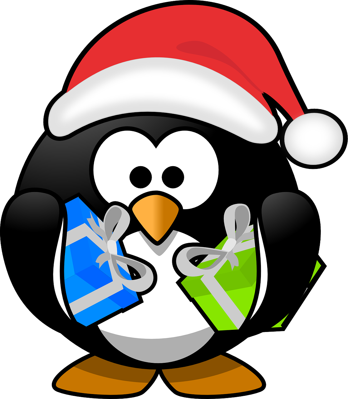 Kalėdos, Kalėdų Senelis, Tux, Xmas, Dangtelis, Skrybėlę, Atostogos, Pingvinas, Pateikti, Santa