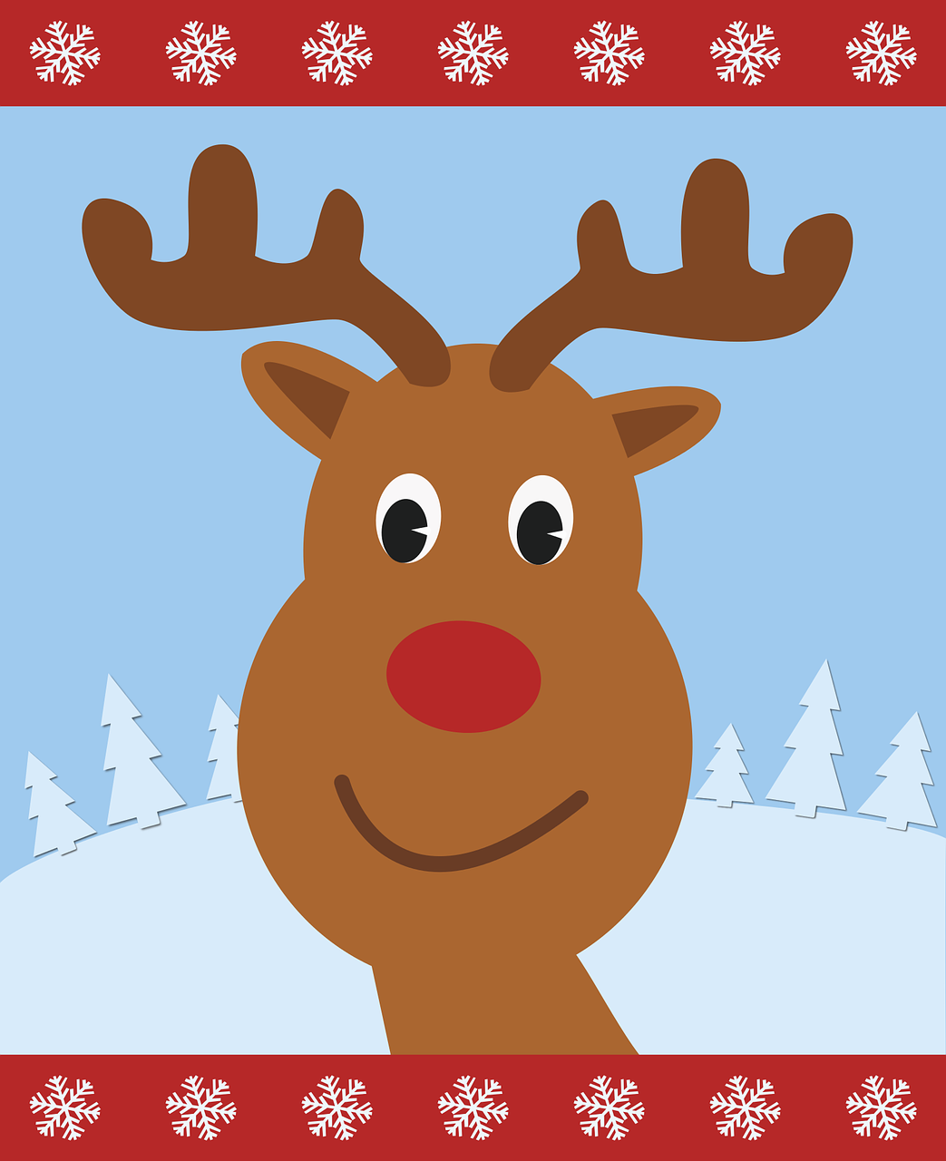 Kalėdos, Rudolf, Šiaurės Elniai, Linksmų Kalėdų, Atvirukas, Snieguotas, Sniegas, Šventė, Atostogos, Švesti