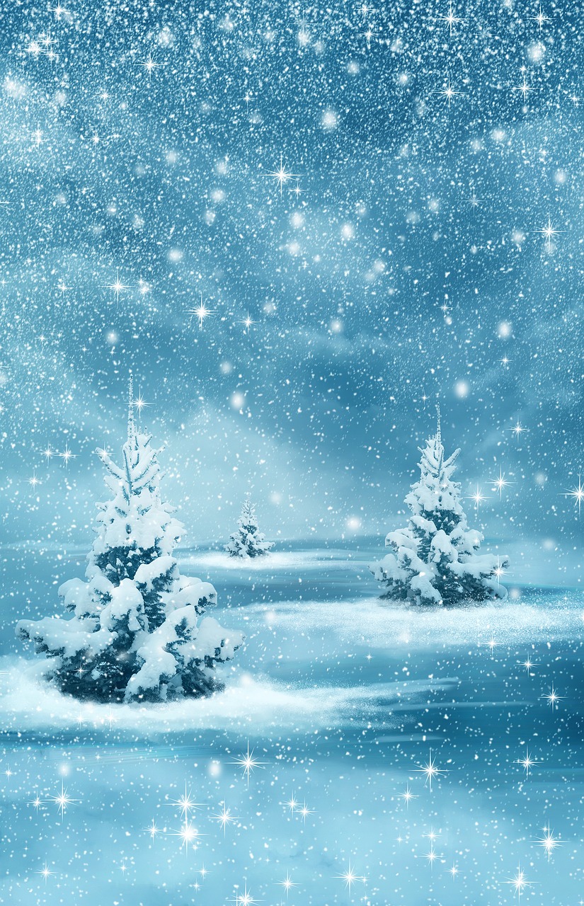 Kalėdos, Naujieji Metai, Fonas, Žiema, Gamta, Miškas, Medžiai, Montavimas, Sniegas, Šaltis