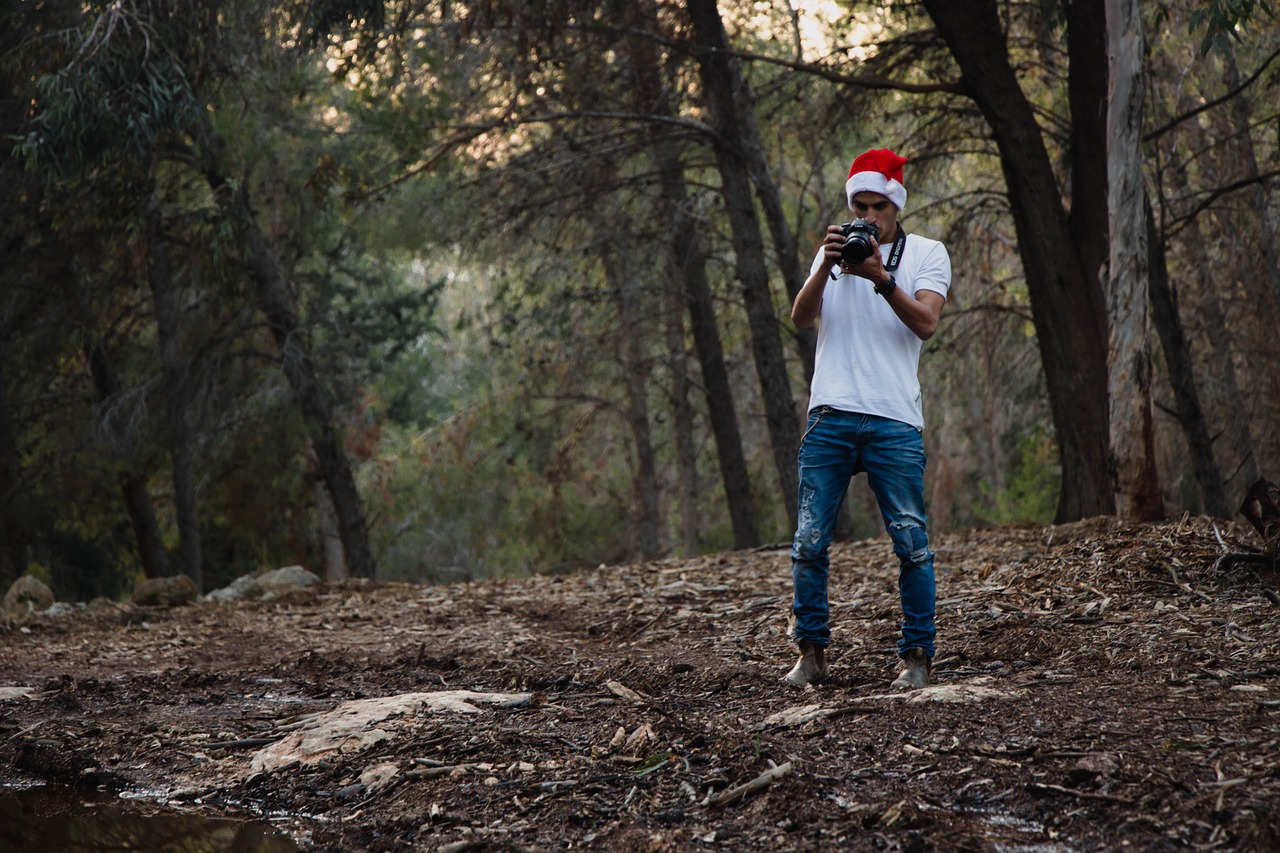 Kalėdos, Balti Marškinėliai, Džinsai, Miškas, Fotografija, Depresija, Balta, Šventė, Xmas, Laimingas