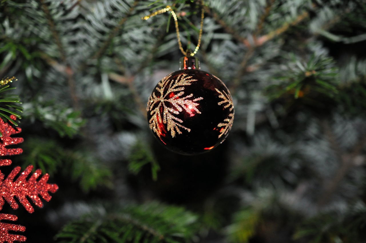 Kalėdos, Kalėdų Papuošalas, Raudona, Kalėdų Papuošalai, Weihnachtsbaumschmuck, Apdaila, Rutulys, Auksas, Kalėdų Eglutė, Nemokamos Nuotraukos