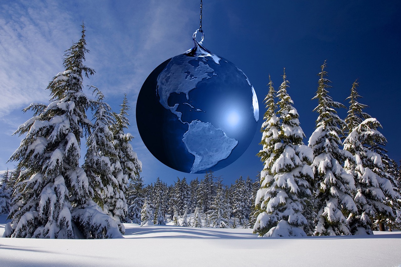 Kalėdos, Žiema, Kalėdinis Ornamentas, Gaublys, Žemė, Pasaulis, Globalizacija, Planeta, Visuotinis, Tarptautinis