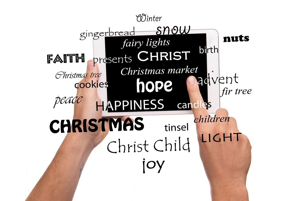 Kalėdos, Žodžiai, Adventas, Džiaugsmas, Festivalis, Ambasada, Kalėdų Senelis, Harmonija, Turgus, Šviesa