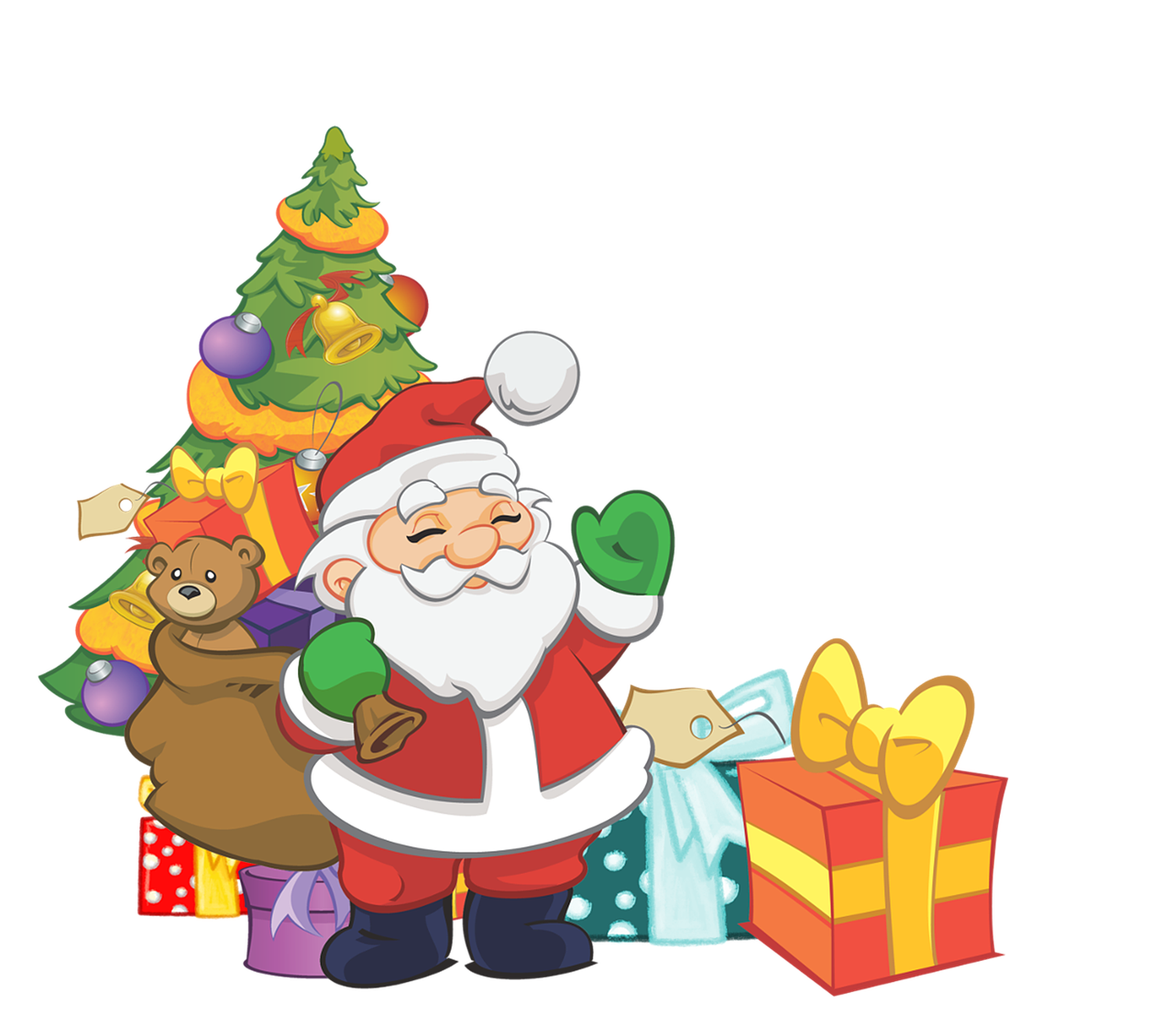 Kalėdos, Medis, Maišas, Santa, Xmas, Sezonas, Žiema, Gruodžio Mėn ., Apdaila, Claus