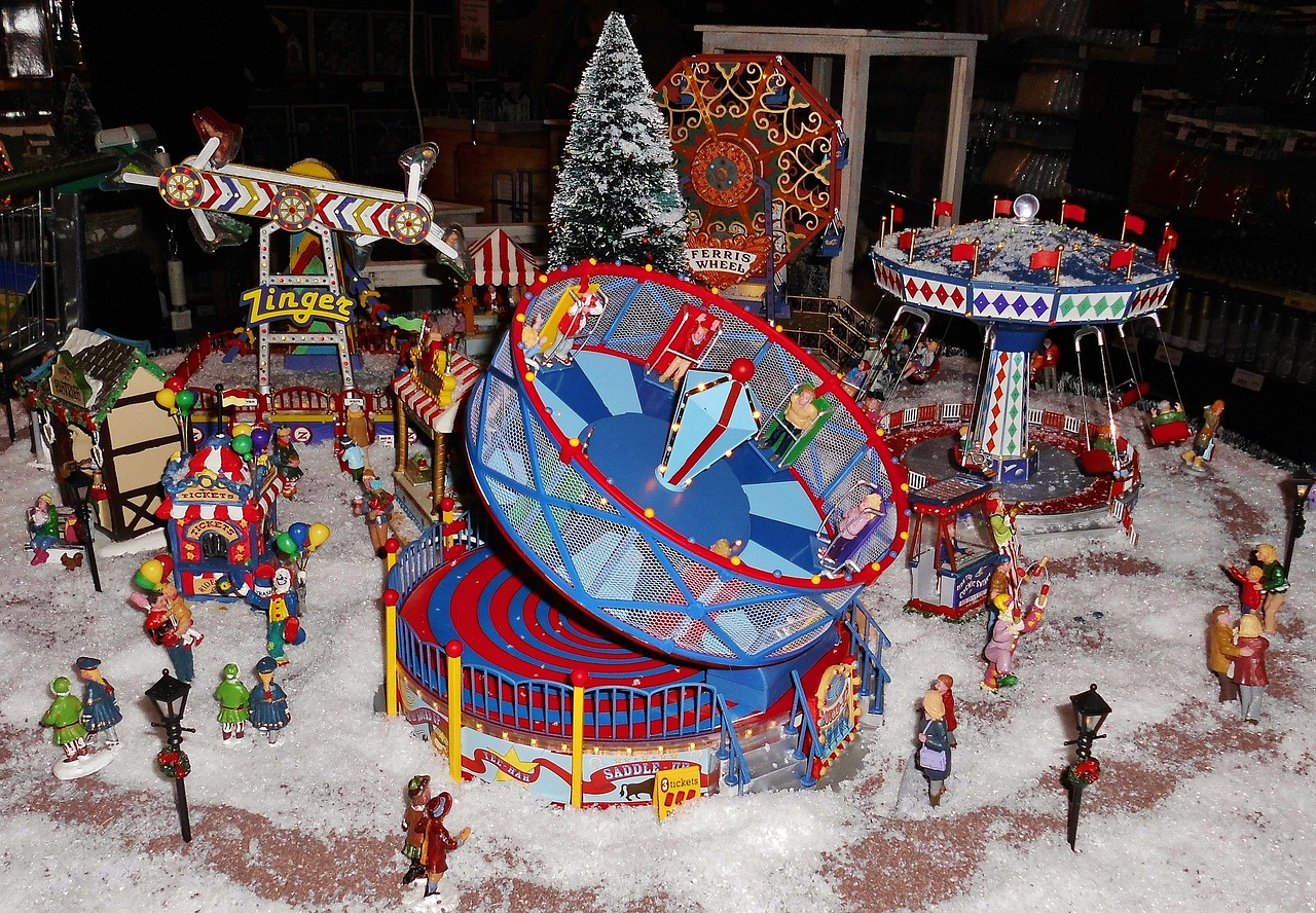 Kalėdų Rinka, Miniatiūros, Atrakcionų Modelis, Žaislai, Nemokamos Nuotraukos,  Nemokama Licenzija