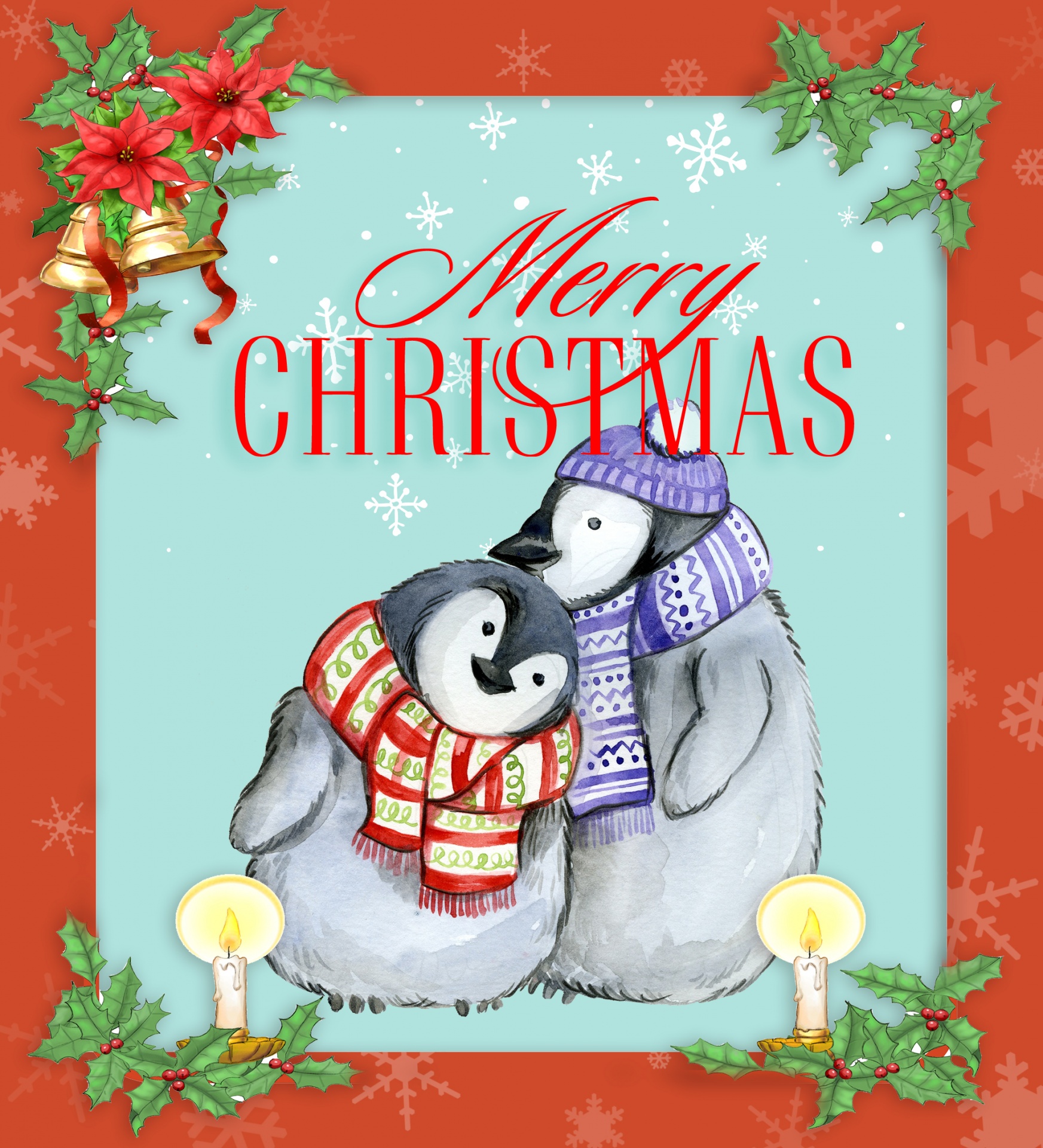 Kalėdos,  Pingvinas,  Pingvinas,  Kortelė,  Kalėdų & Nbsp,  Kortelė,  Vintage,  Mielas,  Pasveikinimas,  Šventė