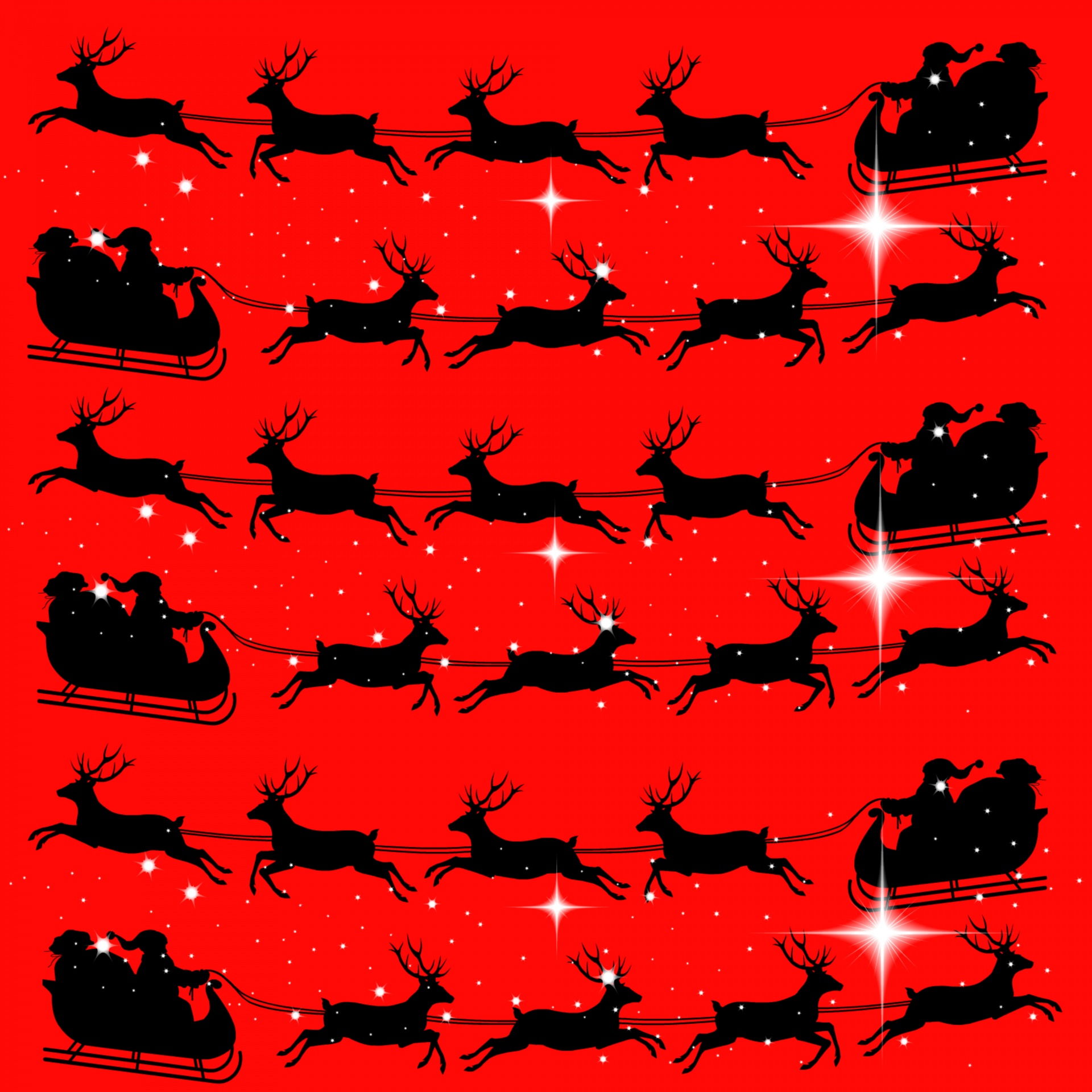 Santa,  Rogės,  Šiaurės Elniai,  Kalėdos,  Kalėdų & Nbsp,  Tapetai,  Xmas,  Rogės & Nbsp,  Varpeliai,  Žvaigždės
