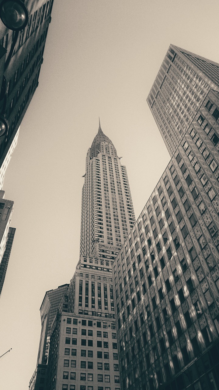 Chrysler Pastatas,  Niujorkas,  Pastatas,  Bokštas,  Architektūra,  Šiuolaikiška,  Šiuolaikinis,  Aukštas,  Aukštas,  Fasadas