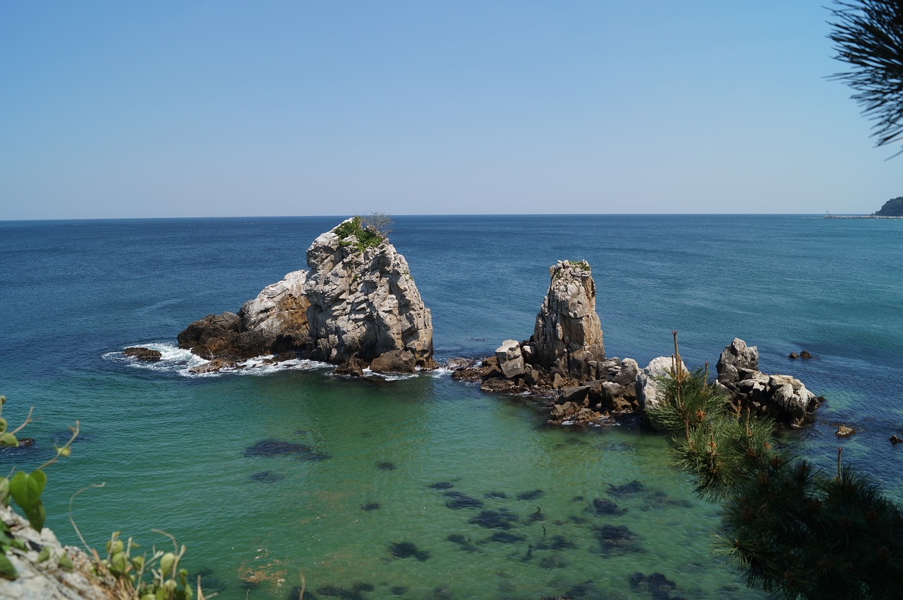 Chuam, Žvakidžių Uola, Gangwon Do, Jūra, Peizažas, Gamta, Kraštovaizdis, Papludimys, Vaizdas, Jūros Dugnas