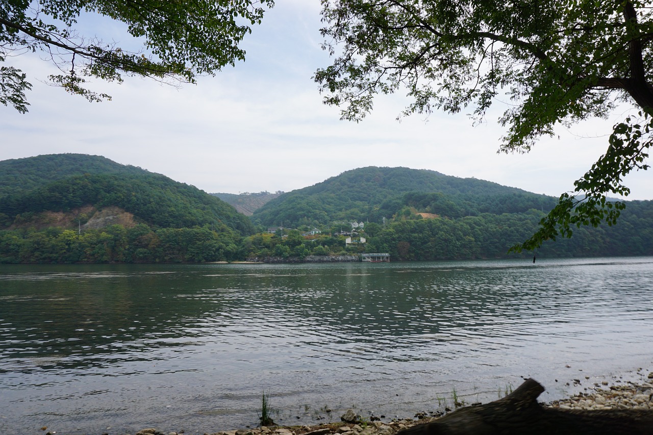 Chuncheon, Gangwon, Upė, Ežeras, Gamta, Miškas, Yangpyeong, Kraštovaizdis, Mediena, Parkas