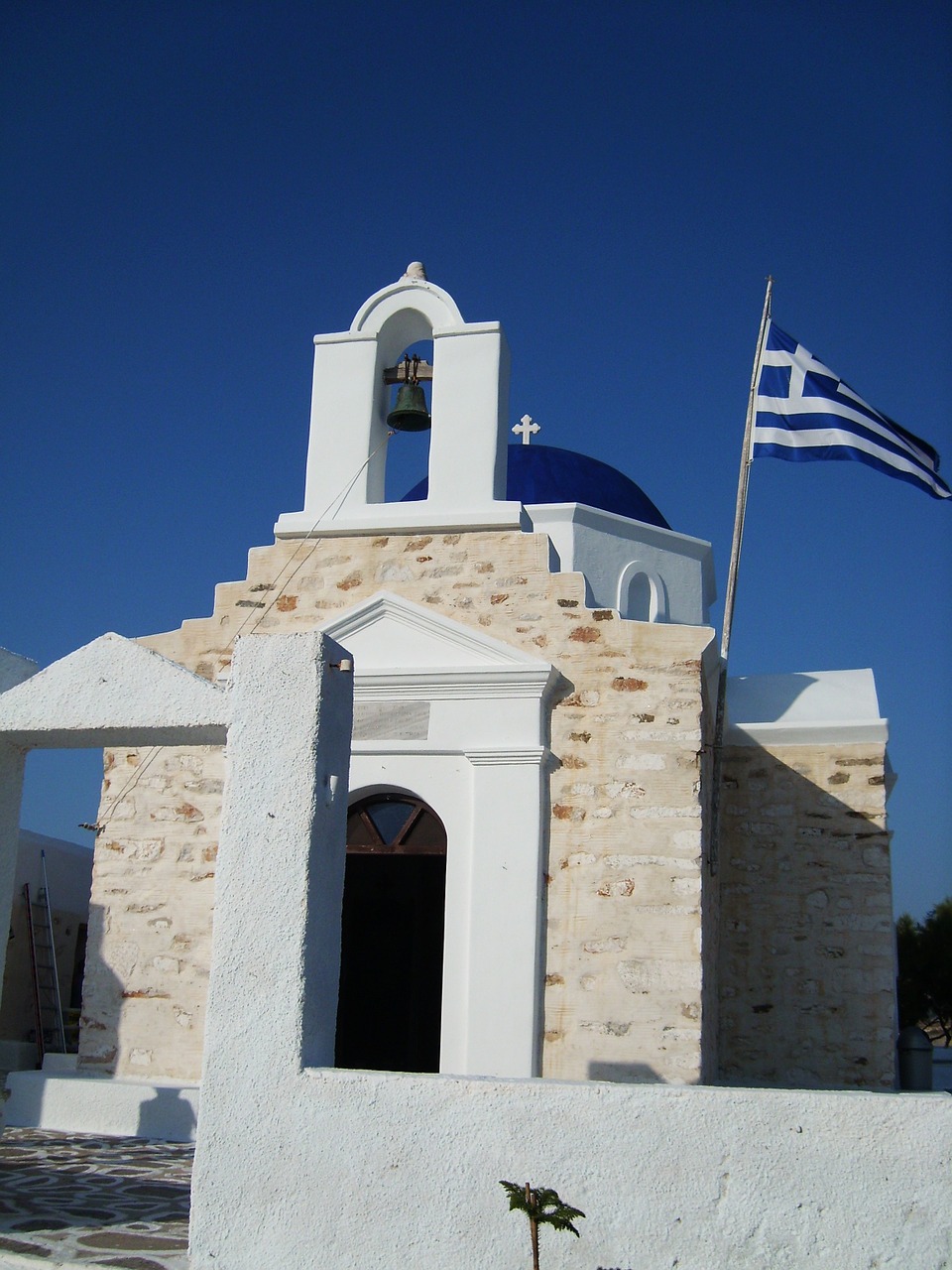 Bažnyčia, Graikija, Ortodoksų Bažnyčia, Ortodoksas, Ciklai, Paminklas, Mėlynas, Varpinė, Vėliava, Graikų Vėliava