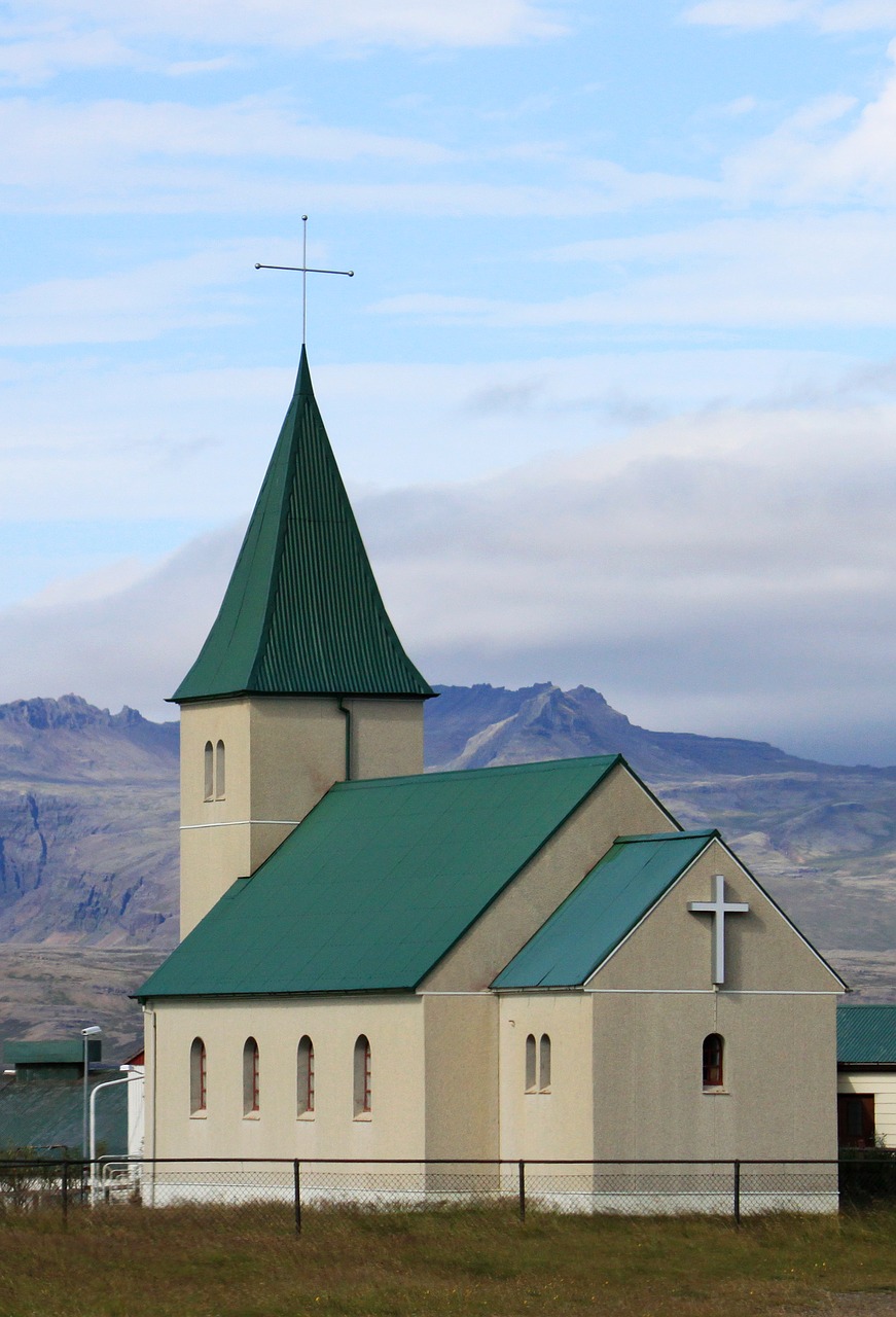 Bažnyčia, Iceland, Kalnas, Peizažai, Dievas, Krikščionybė, Nemokamos Nuotraukos,  Nemokama Licenzija