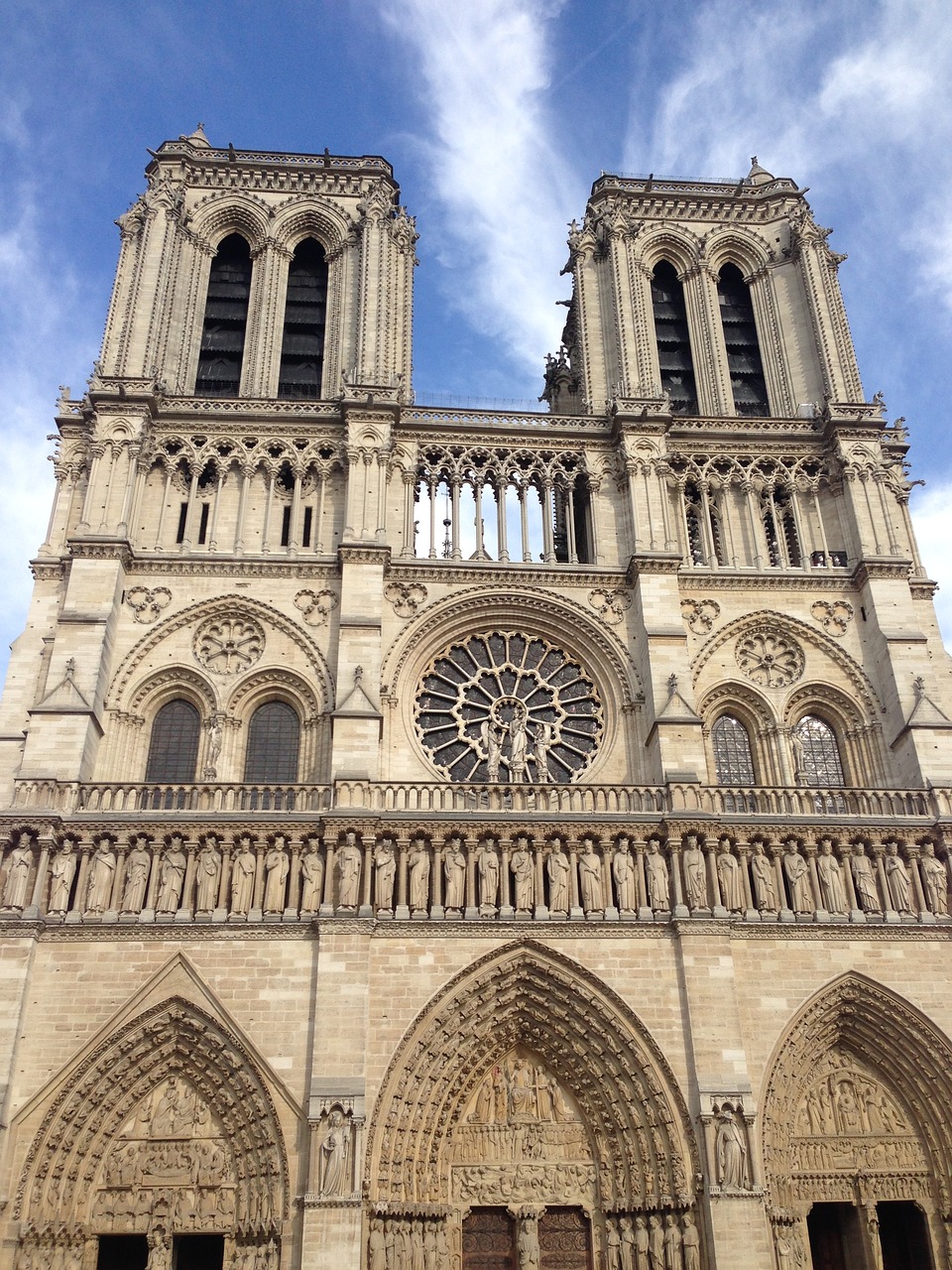Bažnyčia, Garsus Paminklas, France, Orientyras, Notre Dame, Notre Dame De Paris, Paris, Saint, Dangus, Turizmas