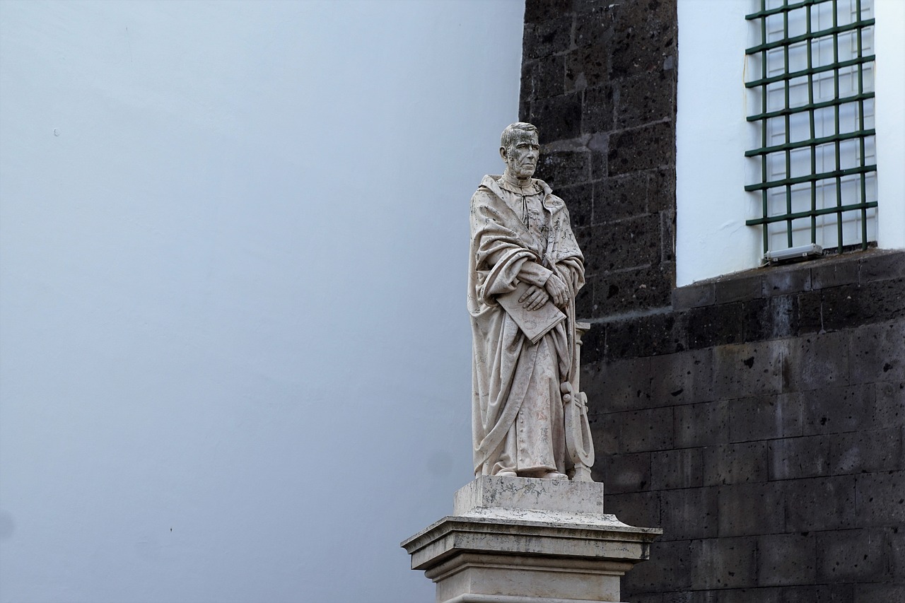 Bažnyčia, Ponta Delgada, Portugal, Azores, Sala, Juoda, Balta, Figūra, Statula, Skulptūra