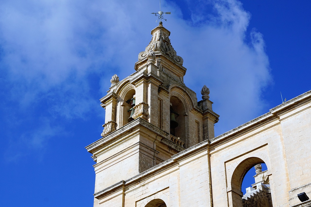 Bažnyčia, Malta, Mdina, Architektūra, Katedra, Religija, Tikėjimas, Šventas, Sala, Bokštas