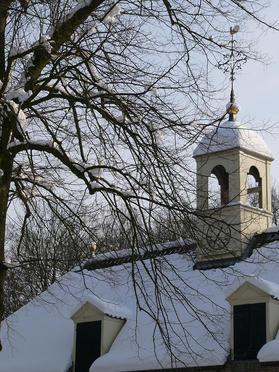 Bažnyčia, Sniegas, Šaltis, Ledas, Žiemos Peizažas, Gruodžio Mėn ., Snieguotas, Žiema, Echten, Drenthe