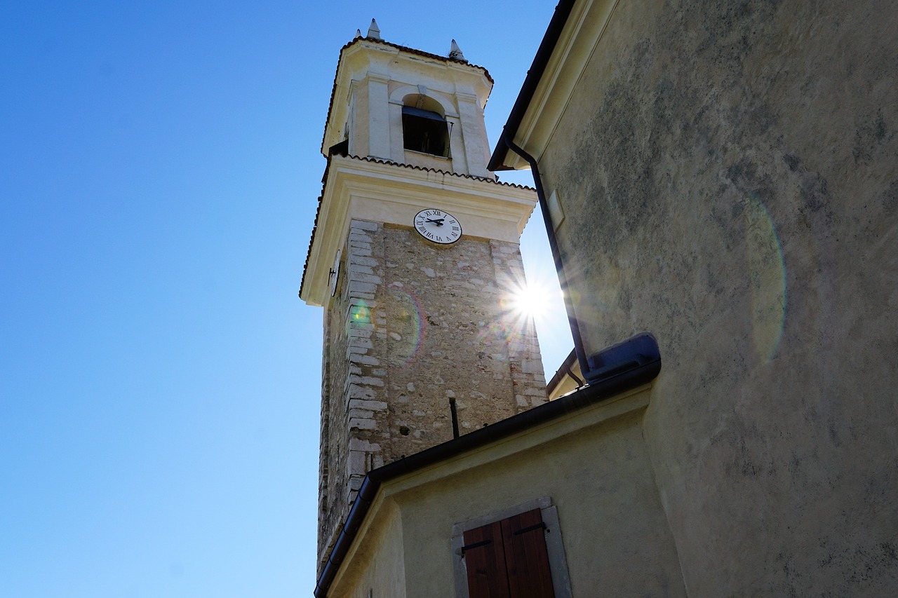 Bažnyčia, Italy, Garda, Dangus, Galvoti, Saulė, Šviesa, Architektūra, Nemokamos Nuotraukos,  Nemokama Licenzija