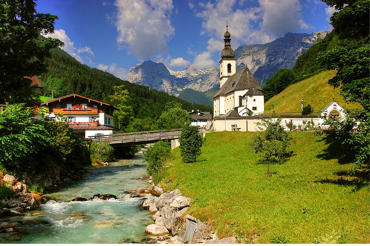 Bažnyčia, Ramsau, Krikštijimas, Viršutinė Bavarija, Garbinimo Namai, Turistų Atrakcijos, Architektūra, Katalikų, Orientyras, Berchtesgadener Žemės