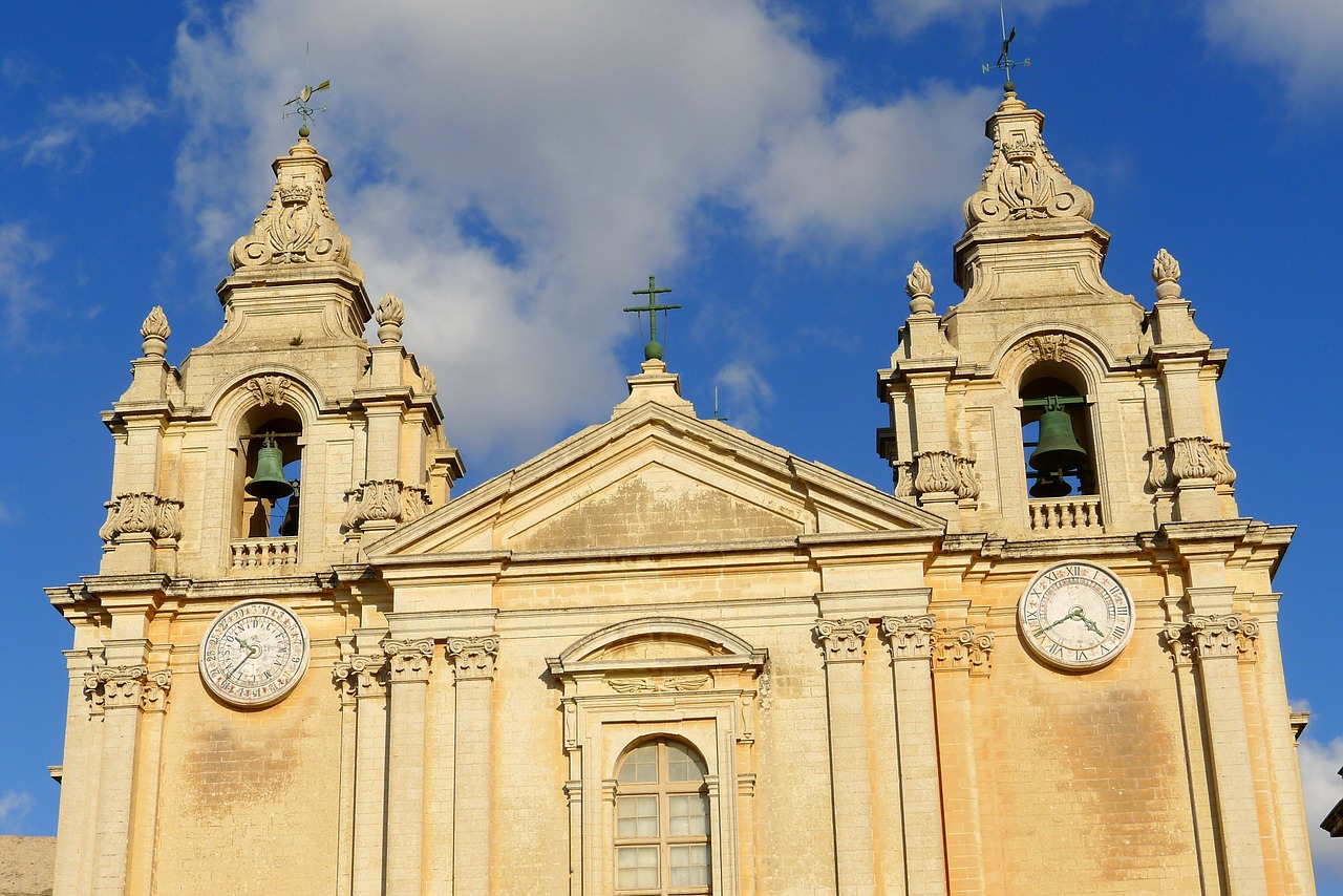 Bažnyčia, Bokštas, Krikščionybė, Laikrodis, Religija, Katedra, Malta, Gozo, Nemokamos Nuotraukos,  Nemokama Licenzija