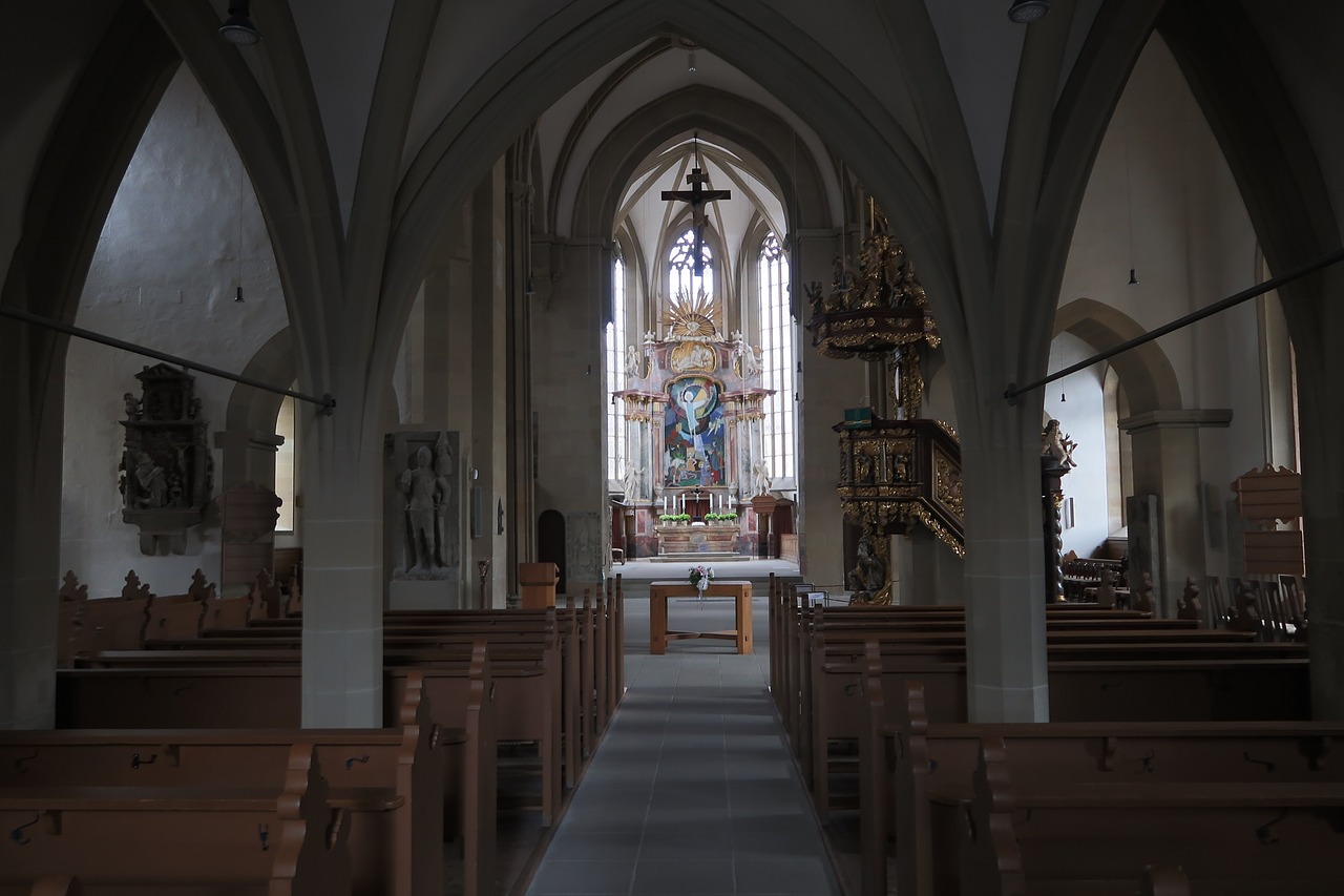 Bažnyčia, Protestantas, Evangelikų Bažnyčia, Schweinfurt, St John, Tylus, Melstis, Tikėjimas, Gotika, Hdr
