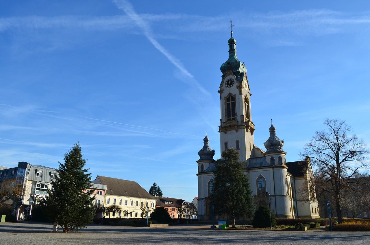 Bažnyčia, Hockenheim Germany, Protestantas, Nemokamos Nuotraukos,  Nemokama Licenzija