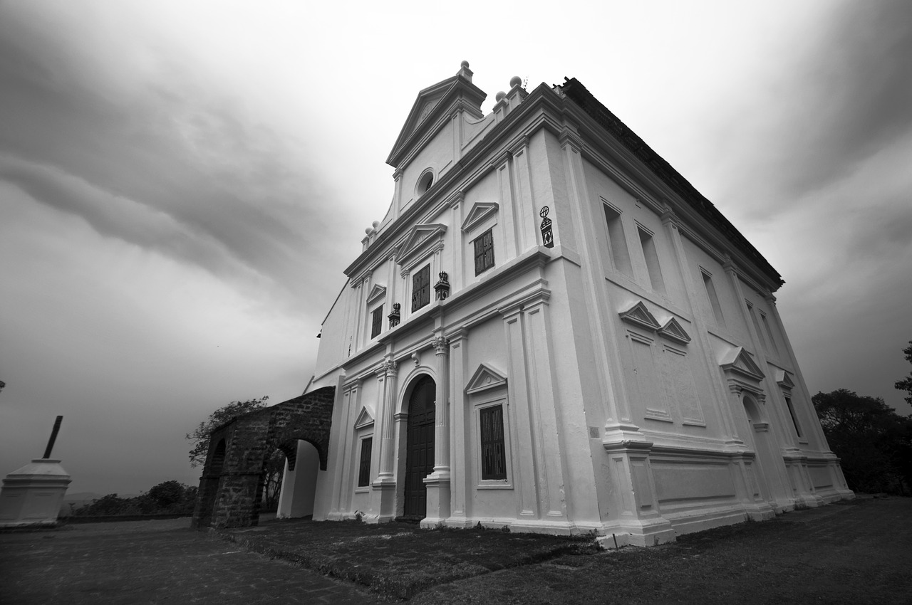 Bažnyčia, Goa, Panjim, Panaji, Indija, Architektūra, Asija, Religija, Kelionė, Kolonijinis