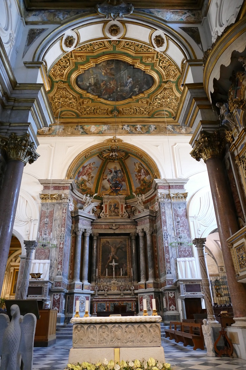 Bažnyčia, Dom, Katedra, Altorius, Barokas, Katalikų, Krikščionybė, Architektūra, Amalfi, Italy