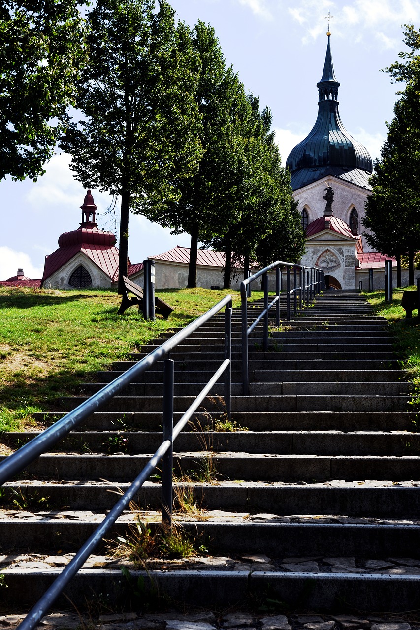 Bažnyčia, Santini, Unesco, Žvaigždė, Laiptai, Žalias Kalnas, Žďár Nad Sázavou, Nemokamos Nuotraukos,  Nemokama Licenzija