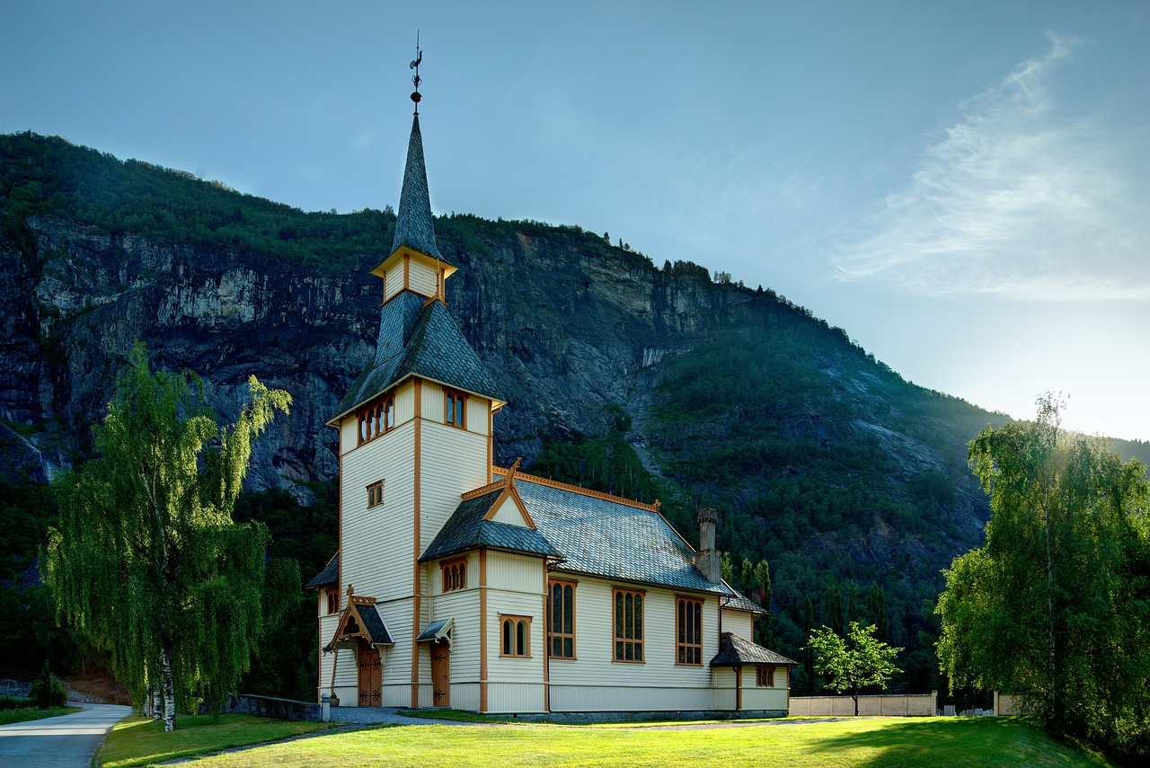 Bažnyčia, Pastatas, Namas, Religija, Krikščionis, Gaupne, Norvegija, Nemokamos Nuotraukos,  Nemokama Licenzija