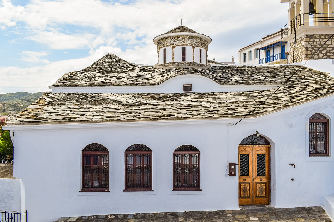 Bažnyčia, Ortodoksas, Religija, Krikščionybė, Sala, Graikų Kalba, Sporadai, Viduržemio Jūros, Architektūra, Skopelos