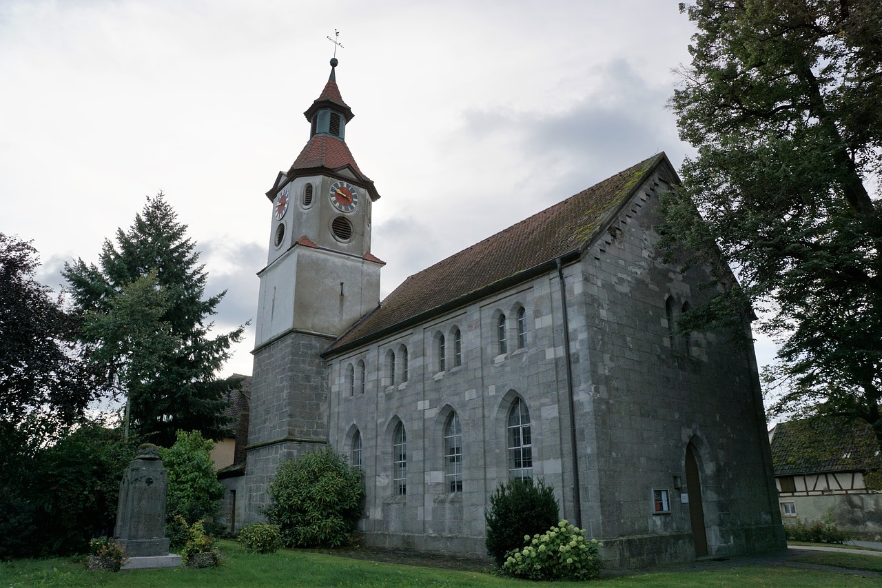 Bažnyčia, Protestantas, Bavarija, Religija, Krikštas, Aukštis, Statula, Krikščionis, Tikėjimas, Vasara