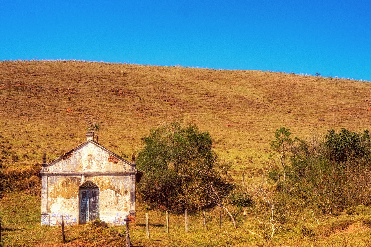 Bažnyčia, Interjeras, Kalnas, Sol, Dangus, Mato, Senas, Architektūra, Brazilija, Miestas