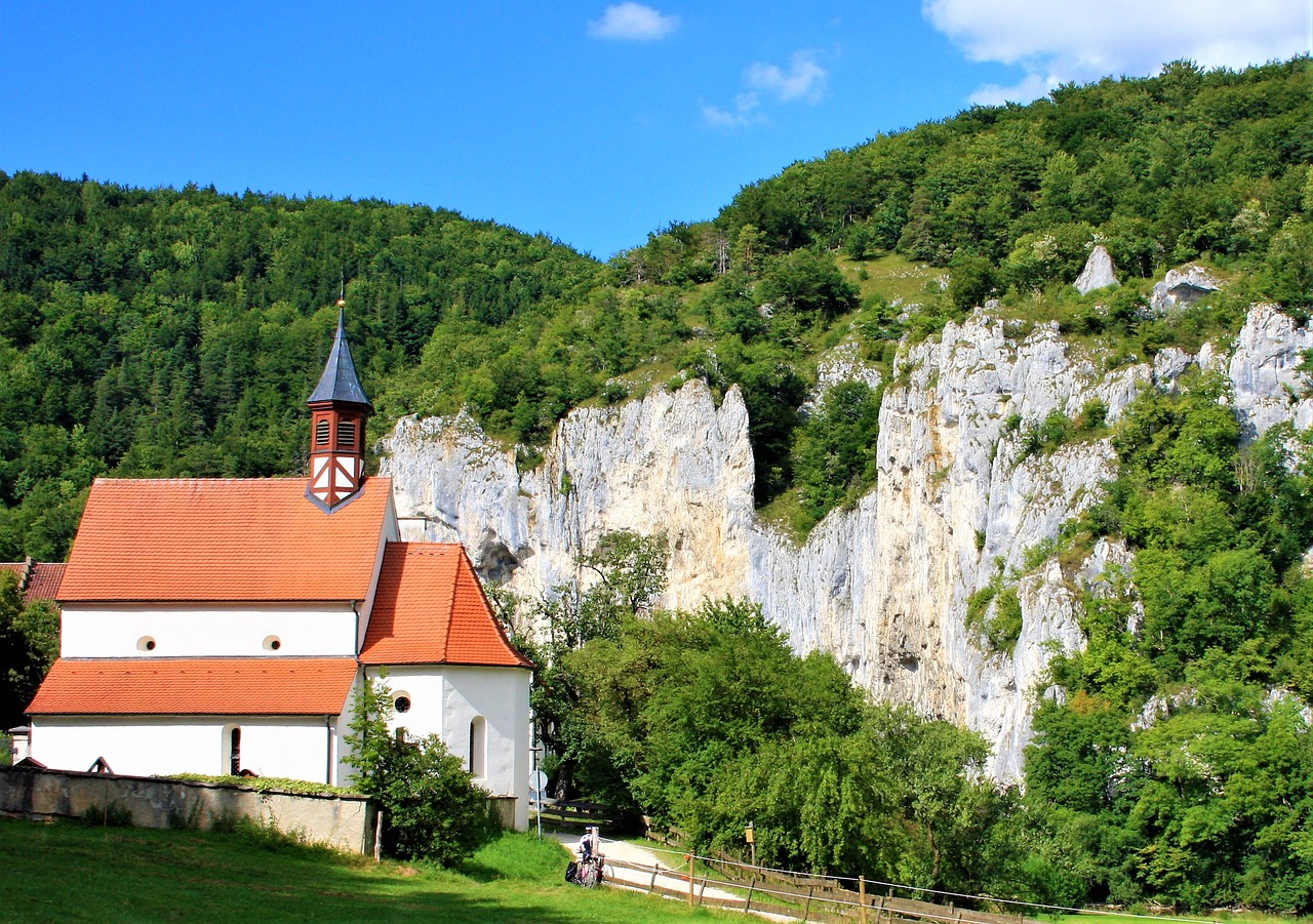 Bažnyčia,  Tiki,  Dunojus Slėnis,  Juros Akmenys,  Rokas,  Swabian Alb,  Upė,  Dunojaus,  Takas,  Bazilika