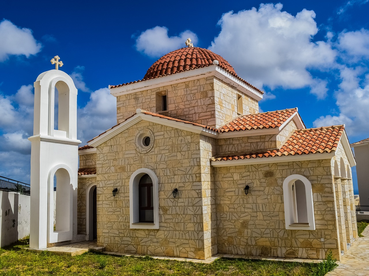 Bažnyčia,  Architektūra,  Stačiatikių,  Religija,  Krikščionybė,  Dangus,  Debesys,  Pafosas,  Kipras, Nemokamos Nuotraukos