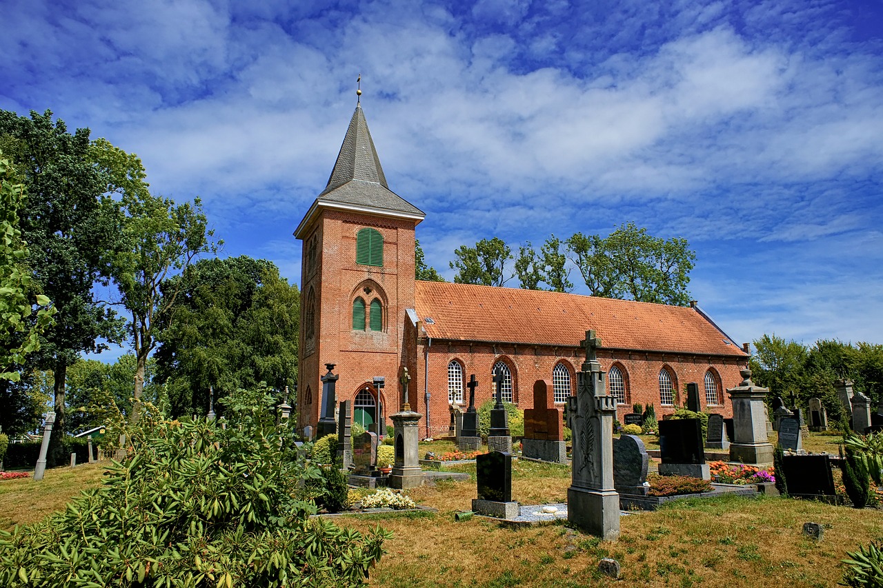 Bažnyčia,  Timmel,  Dangus,  Idilė,  Kraštovaizdis,  Mažesnis Saxony,  Atsipalaidavimas,  Debesys,  Turizmas,  Poilsio