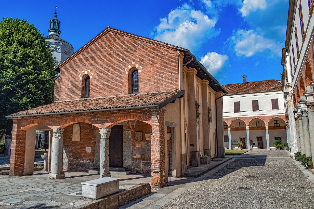 Bažnyčia,  Vienuolynas,  Sant Ambrogio,  Milanas,  Italija,  Architektūra,  Lankytinos Vietos,  Istoriškai,  Paminklas,  Religija