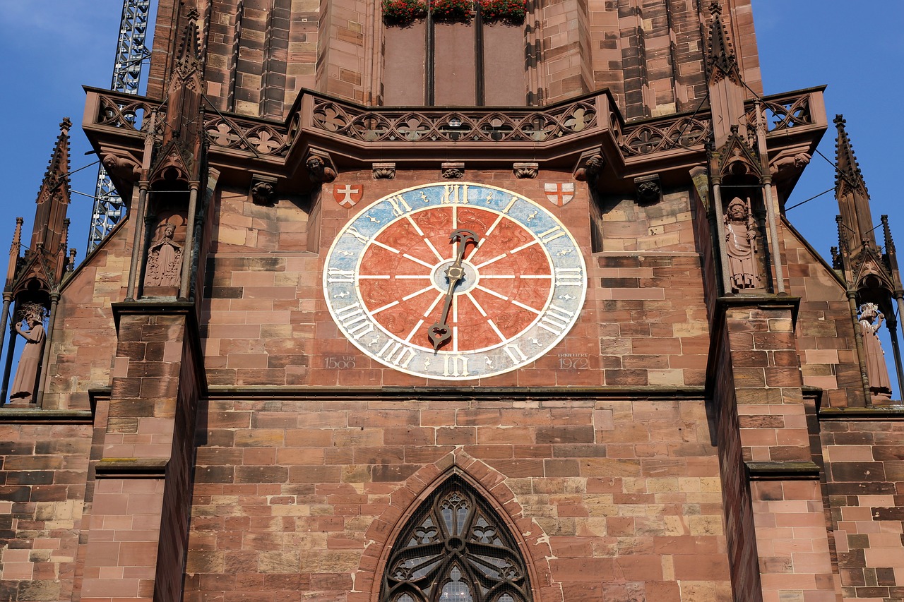 Bažnyčia,  Münster,  Laikrodis,  Bažnyčia Laikrodis,  Freiburg,  Istoriškai,  Statyba,  Downtown,  Istorinis Centras, Nemokamos Nuotraukos