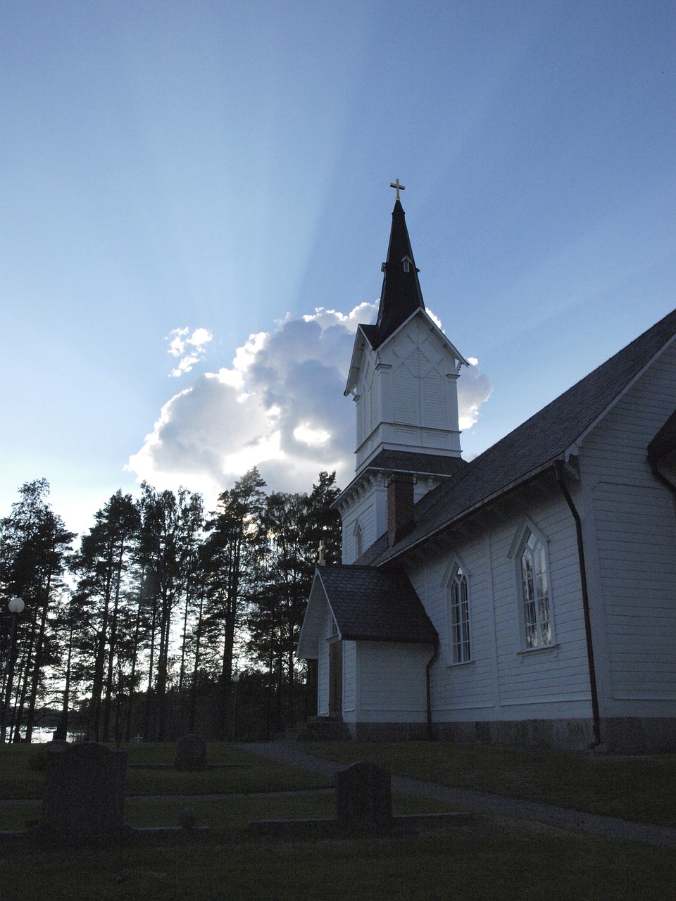 Bažnyčia, Atgal Šviesa, Švedija, Nemokamos Nuotraukos,  Nemokama Licenzija