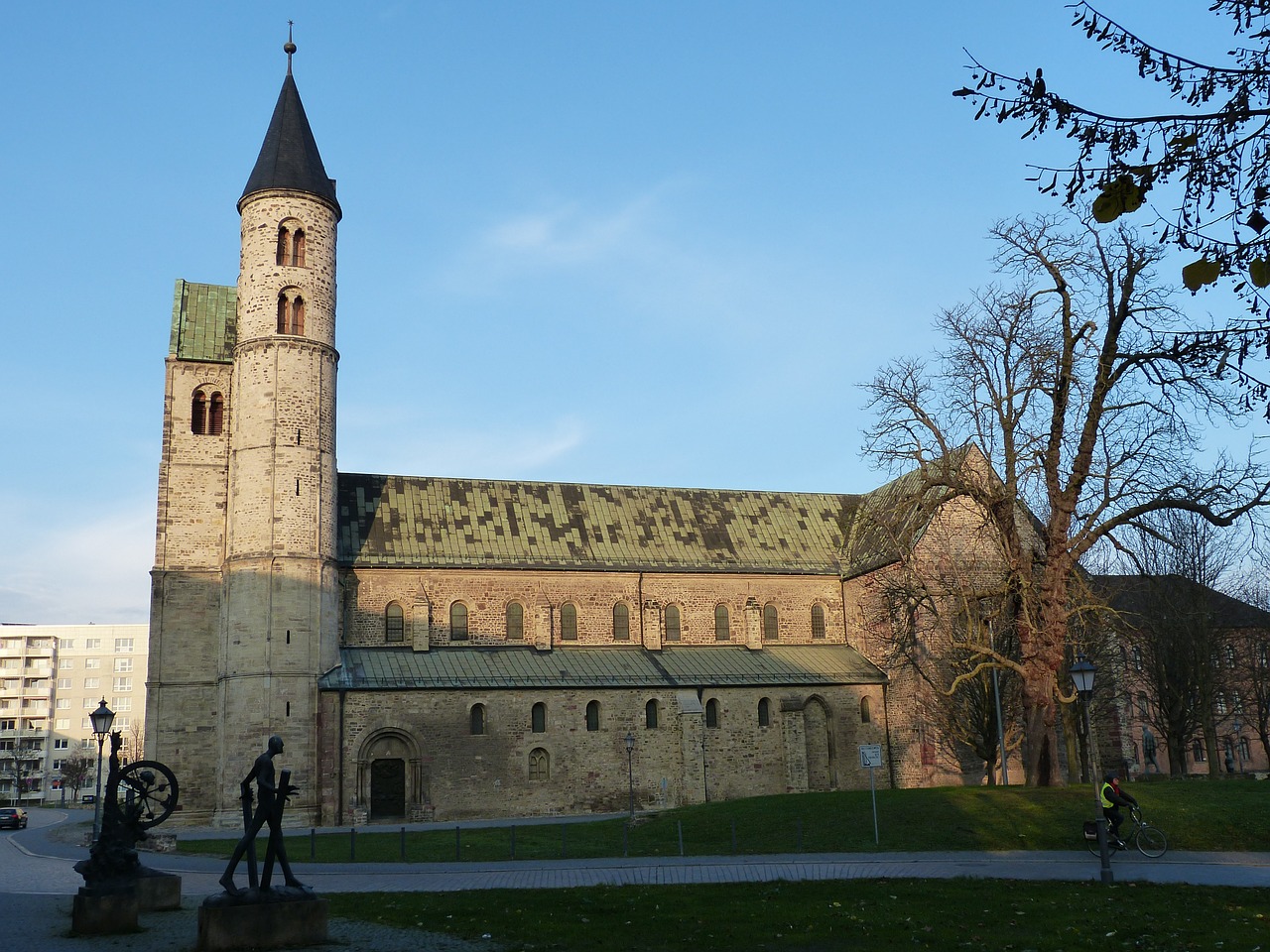 Bažnyčia, Bokštas, Magdeburgas, Saksonija-Anhaltas, Pastatas, Krikščionybė, Vienuolynas, Rhaeto Romanic, Romanesque, Istoriškai