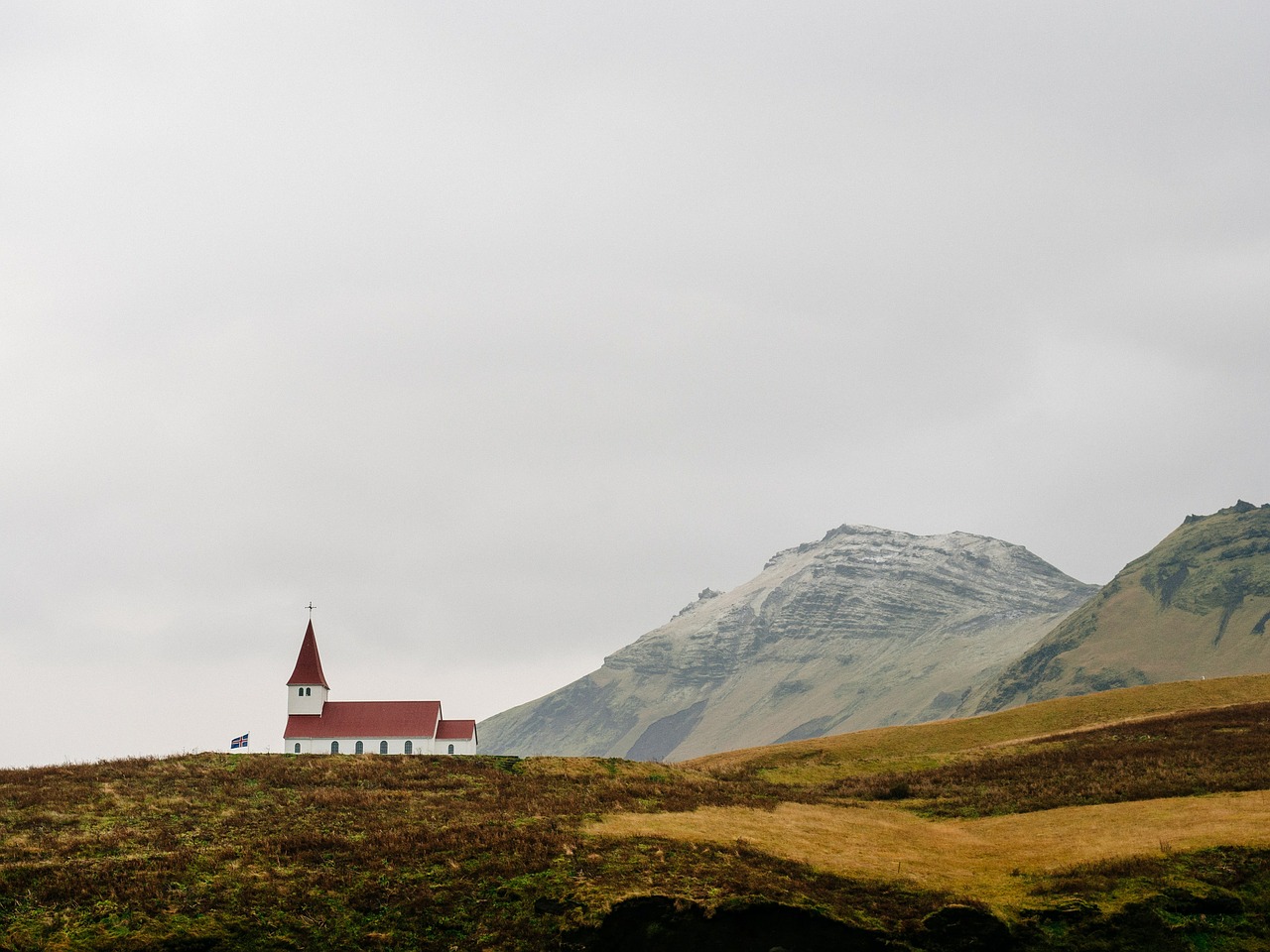 Bažnyčia, Iceland, Koplyčia, Pastatas, Religija, Skandinavija, Icelandic, Kirsti, Raudona, Stogas