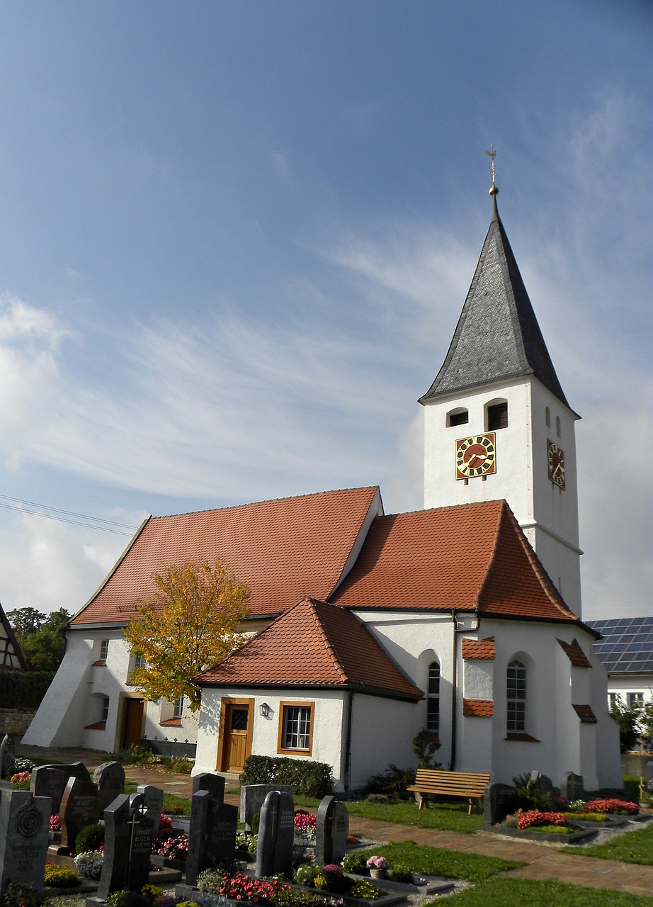 Bažnyčia,  Kapinės,  Dornstadt,  Heroldstatas, Nemokamos Nuotraukos,  Nemokama Licenzija