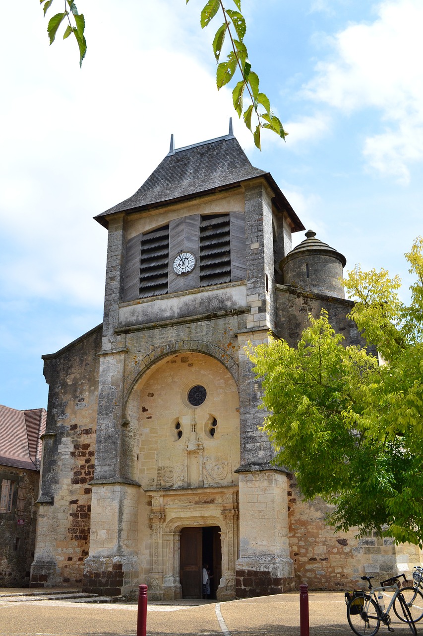 Bažnyčia, Akmens Bažnyčia, Dordogne, Périgord, France, Dviratis, Nemokamos Nuotraukos,  Nemokama Licenzija