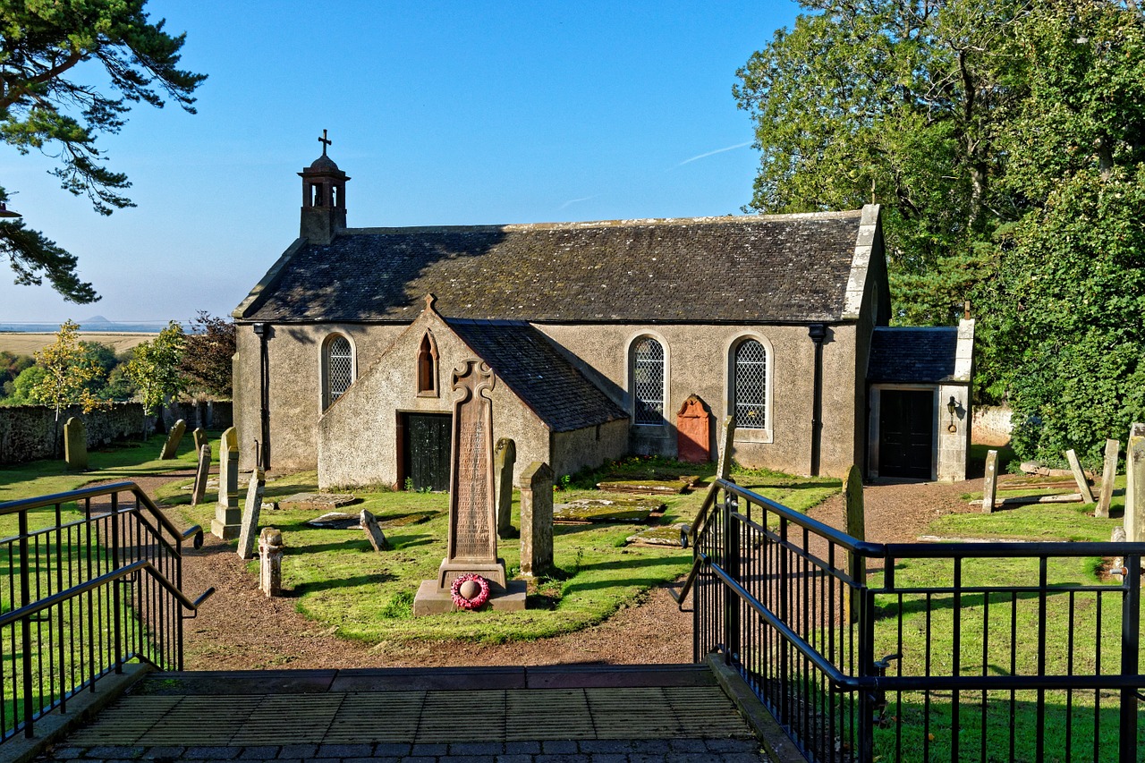 Bažnyčia, Mėlynas Dangus, Kapinės, Kapinės, Bažnyčios Pastatas, Antkapiai, Religija, Kapinės, Architektūra, Akmuo