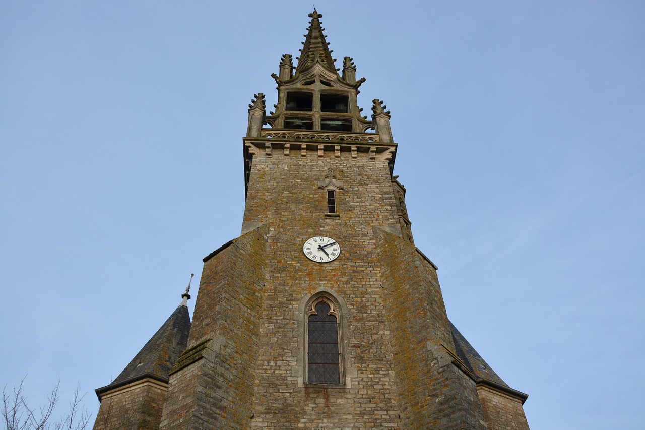 Bažnyčia Acigné, Varpinė, Brittany, Laikrodis, Paveldas, Architektūros Akmuo, Varpinės Bažnyčia, Architektūra, Senoji Bažnyčia, Istorija