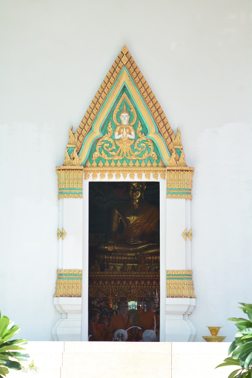 Bažnyčios Durys, Įėjimas, Priemonė, Budizmas, Tailando Šventykla, Architektūra, Menas, Tikėjimas, Tailando Menas, Kokia Pagarba