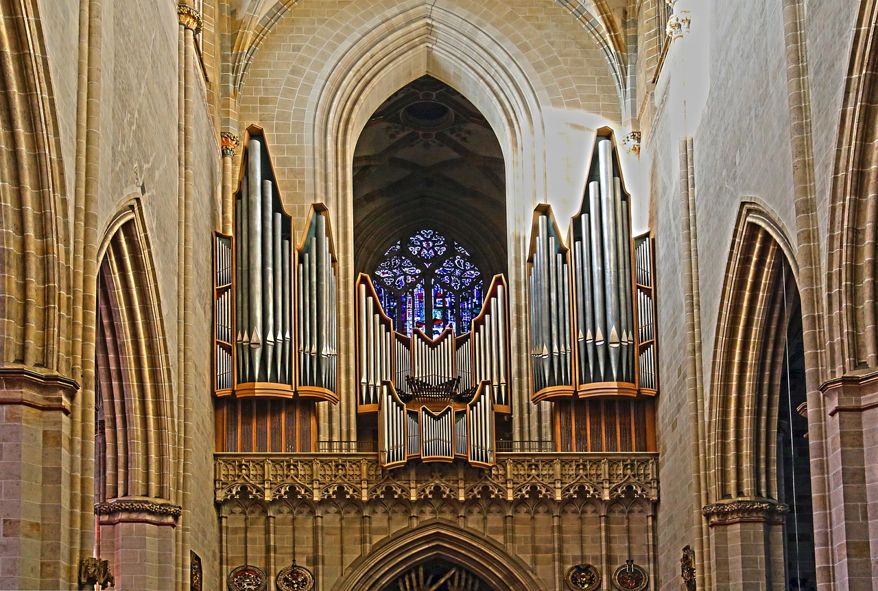 Bažnytinis Organas, Organas, Ulmi Katedra, Ulm, Organų Švilpukas, Instrumentas, Bažnytinė Muzika, Klaviatūra, Bažnyčia, Muzika