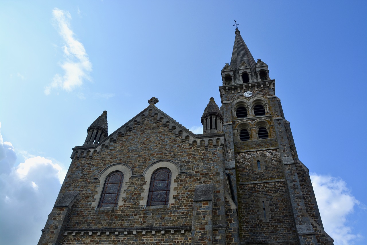 Bažnyčios Stalviršis, Varpinė, Akmeninė Siena, Brittany, Paveldas, Turistinis, France, Architektūra, Mažas Kaimas, Skulptūra