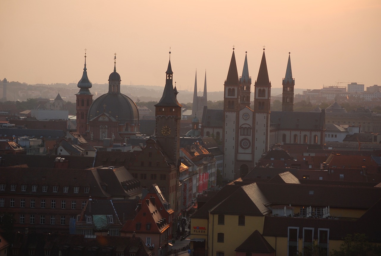 Bažnyčios, Panorama, Vokietija, Katedra, Bažnyčia, Miestas, Miestas, Architektūra, Pastatas, Istorinis