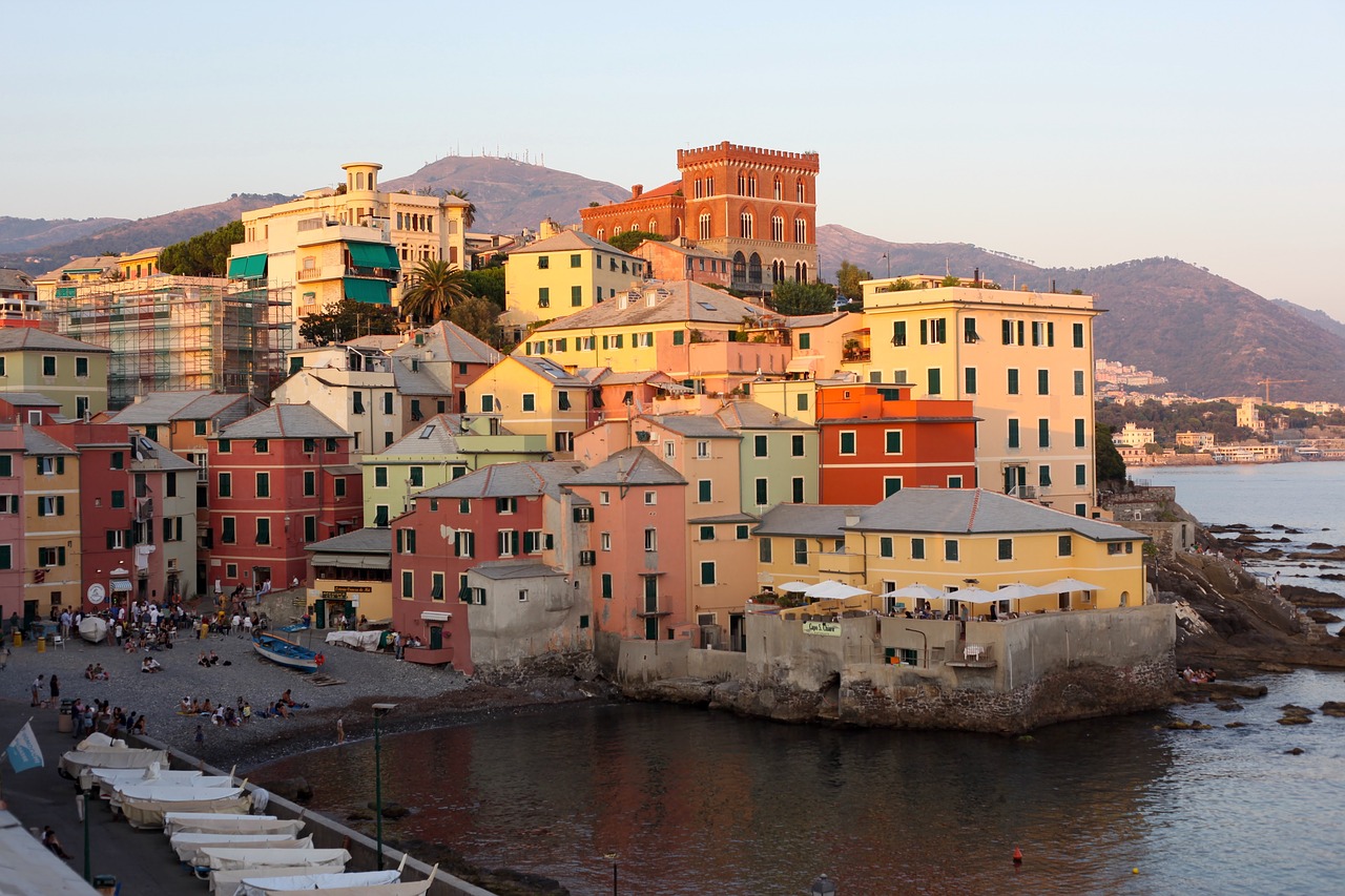 Cinque Terre, Spalvingi Namai, Šventė, Turizmas, Italy, Uostas, Saulėlydžio Vandenys, Jūra, Miestas, Architektūra